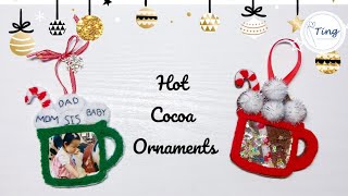 DIY Hot Cocoa Ornament |【FREE PATTERN】|2 Styles: No Sew & Hand-stitch Styles| Christmas | DIY可可杯子挂件