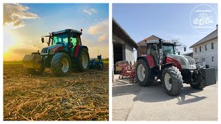 Feldarbeit mit einem Steyr 9100 M und Steyr CVT 6175 | Landwirtschaft | Traktoren