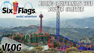 Riding California’s BEST Roller Coaster! Six Flags Magic Mountain VLOG 2021