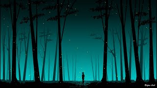 Jungle at Night drawing | How to Draw in Ms Paint | drawing in paint in computer | paint in computer