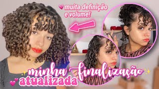 MINHA FINALIZAÇÃO ATUALIZADA 💖| CABELO CACHEADO CURTO