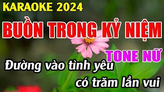 Buồn Trong Kỷ Niệm Karaoke Tone Nữ ( G#m ) Karaoke Tuyệt Phẩm - Beat Mới