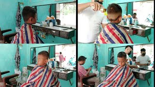 Tutorial potong rambut samping tinggi anak anak/high fade