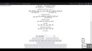 Partial Fraction Expansion of (8x+32)/(6x+5+x^2) Using the Computer Algebra System I Created.