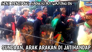 Sundaan bareng seni benjang Sanggar Waringin,  arak arakan di jatihandap