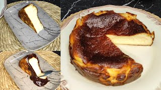 Basque Burnt Cheesecake SUPER CREAMY AND EASY 👌🏻 Don't Miss It#recipe #food