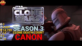 Star Wars The Clone Wars Clone Death Count Season 3 Canon