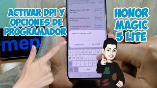 Activar DPI y Desbloqueo OEM y Depuración Usb Honor Magic 5 Lite