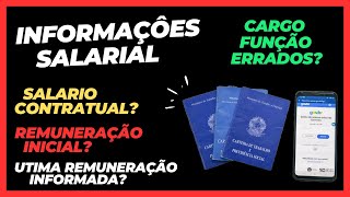 INFORMAÇÃO SALARIAL E CARGO NA CARTEIRA DE TRABALHO DIGITAL