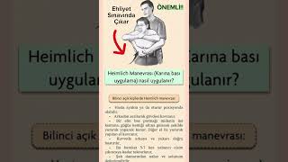 Heimlich Manevrası / Ehliyet Sınavı İlkyardım Soruları | #shorts