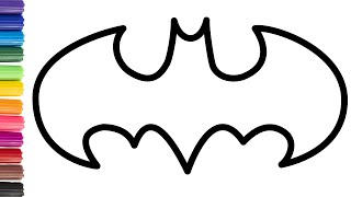 HOW TO DRAW BATMAN LOGO #drawing