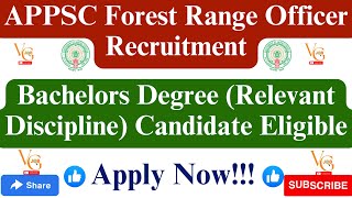 APPSC FOREST RANGE OFFICER RECRUITMENT 2024 || APPLY ONLINE FOR 37 POSTS || VACANCYGATE ||