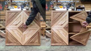 DIY Тумба Из Дров 3D! Furniture Of Firewood 3D, Impossible Origami Folding Door! Oak, Ash and Birch