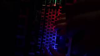 ASMR typing in the dark on RGB backlit gaming keyboard #asmr #asmrtyping #gamingkeyboard