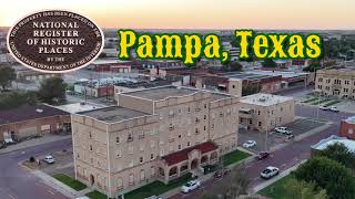 Pampa, Texas - National Register of Historic Places - Aerial Views of All 7 Locations