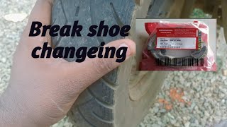 Activa Break shoe changeing