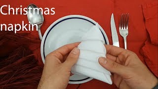 How to fold Christmas napkin