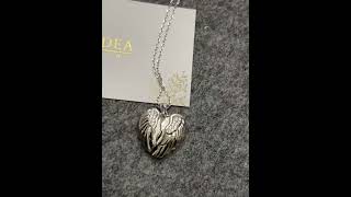 SVODEA Heart Photo Angel Wings Locket Necklace Review, Absolutely love this sterling silver necklace