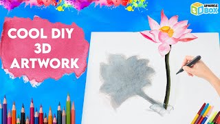 How to draw a 3d Lotus Flower #ytshorts #howtodraw3dlotusflower #3dlotus #lotusdrawing #sparklebox