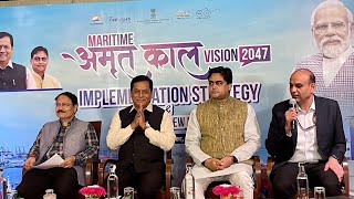 Shri Sarbananda Sonowal UMO Ports Press Brief On Maritime Amritkaal Vision 2047@Lalit