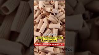 Square Pipe Shaped Potato Papad making Machine  | square pipe machine | India’s best extrusion tec.