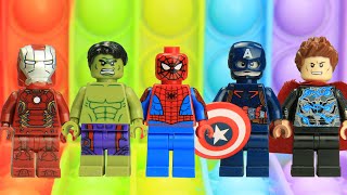 POP IT Spider-man Iron Man vs Venom in Lego City Stop Motion