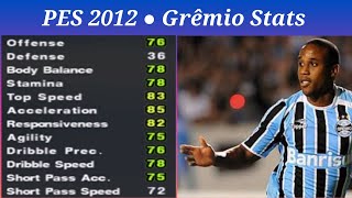 PES 2012 - Grêmio - Stats - PS2