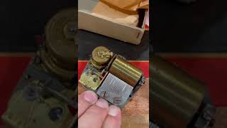 Reuge 28 Note Swiss cylinder music box movement playing happy birthday to you * vintage