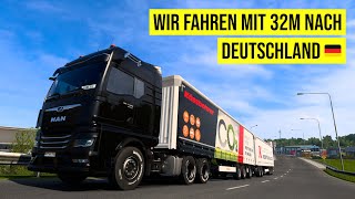 Mit dem 32m-Trailer bis nach Deutschland? 🇩🇪 #ETS2 Kässbohrer Trailer Pack DLC