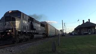 NS 26K heads north W/ solo EX-CR SD60M W/ a fantastic RS3L and smoke show in Wyandotte, MI