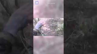 Frightened Russian soldier runs for his life after Ukraine drone explodes in front of him