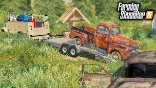 JUNK YARD FIND! PURCHASING A RUSTY 1948 F-100 PICKUP & FIXING IT UP | FARMING SIMULATOR 2019