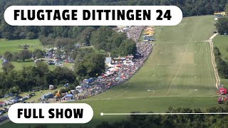 Dittinger Flugtag 2024: Spektakulärer Start eines Flugzeugs von der Graspiste mit Rauchanlage!