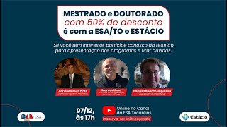 Reunião sobre mestrado e doutorado