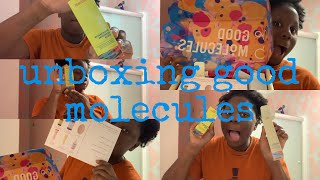 unboxing good molecules|first impression|skincare|nightroutine