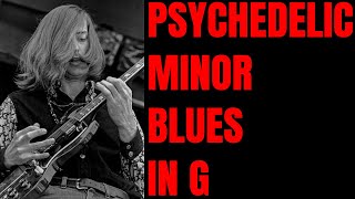 Psychedelic Minor Blues Jam | Guitar Backing Track (G Minor)