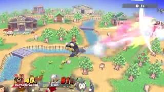 Captain Falcon platform cancel combo on Sheik