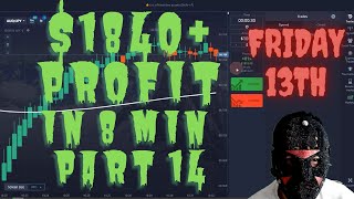 Friday the 13th Strategy -15s Pocket Option $1840 profit PART 14