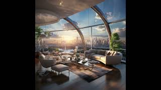 Interior Home Design.Dreams of Future. Beautiful AI Art and Music