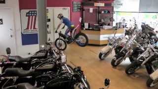 Trials Bike Rider Gary MacDonald visits Edinburgh Harley-Davidson