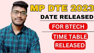 MP DTE Counselling 2023 DATES Released for BE/BTECH