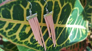 How to Make Easy Leather Fringe Earrings