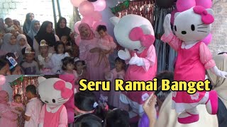 Ultah Aurelia Livia ke 1 Seru Ramai Banget ada Badut Hello Kitty dan Keyboard di Tangun Rohul