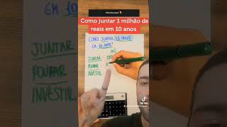 R$ 1 MILHÃO EM 10 ANOS, QUANTO INVESTIR POR MÊS? | Quanto investir por mês para ter R$ 1 milhão?#cdb