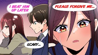 ［Manga dub］ A beautiful gang girl sitting next to me always threatens me but once she saw my...