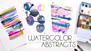 Three Easy Watercolor Abstract Inspiration