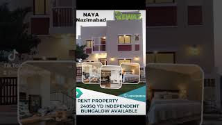 NAYA NazimabadBungalow Available for Rent📍 Just 2km Main Sakhia Hassan chowrangi North Nazimabad