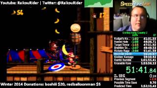 Donkey Kong Country 2 102% Speed Run - 1:35 IG / 1:52:30 RTA