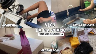 VLOG: UM DIA COMIGO | academia, rotina de casa e organização do quarto