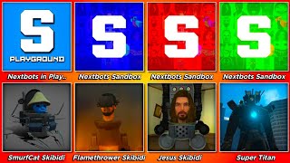 Nextbots in Playground Mod, Иисус Скибиди, Огнемет Скибиди, SmurfCat Скибиди, Геймплей Super Titan